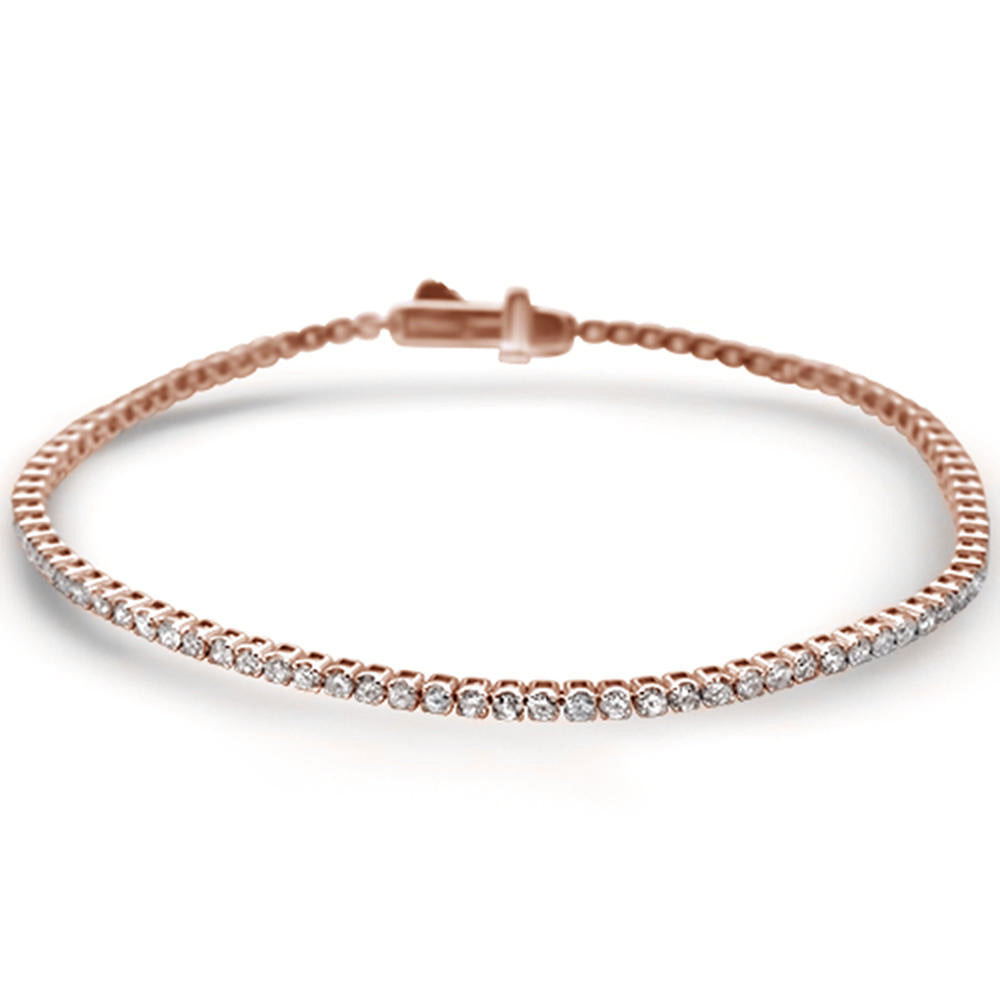 DIAMOND CLOSEOUT!   2.05ct G SI 14K Rose Gold Diamond Tennis Bracelet 7"