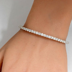 DIAMOND CLOSEOUT! 3.00ct G SI 14K White Gold Diamond Bangle Bracelet
