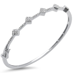 SPECIAL! .60ct G SI 14K White Gold Diamond Bangle Bracelet 59mm