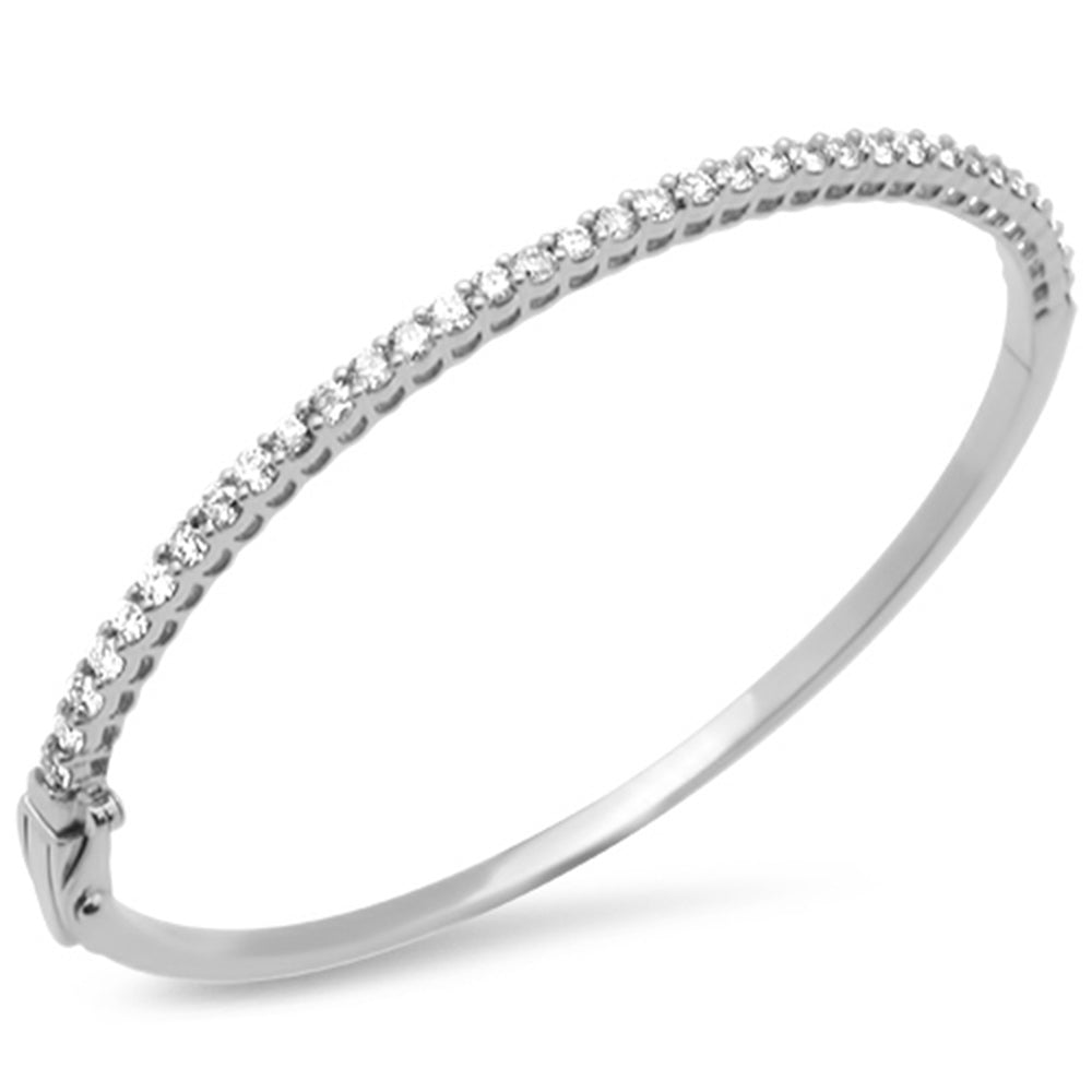 DIAMOND CLOSEOUT!  1.00ct G SI 14K White Gold Diamond Bangle Bracelet