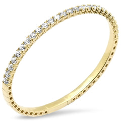 SPECIAL! 4.22ct G SI 14K Yellow Gold Diamond Bangel Bracelet 60.00mm
