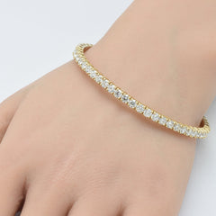 SPECIAL! 4.22ct G SI 14K Yellow Gold Diamond Bangel Bracelet 60.00mm