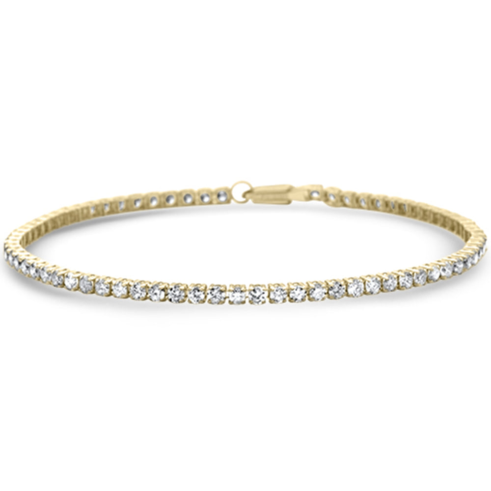 DIAMOND CLOSEOUT!  3.00ct G SI 14K Yellow Gold Diamond Tennis Bracelet 7" Long