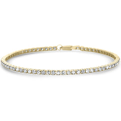 DIAMOND CLOSEOUT!  3.00ct G SI 14K Yellow Gold Diamond Tennis Bracelet 7" Long