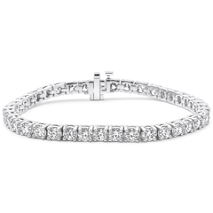 SPECIAL! 16.40ct G SI 14K White Gold Round Diamond Tennis Bracelet 7" Long
