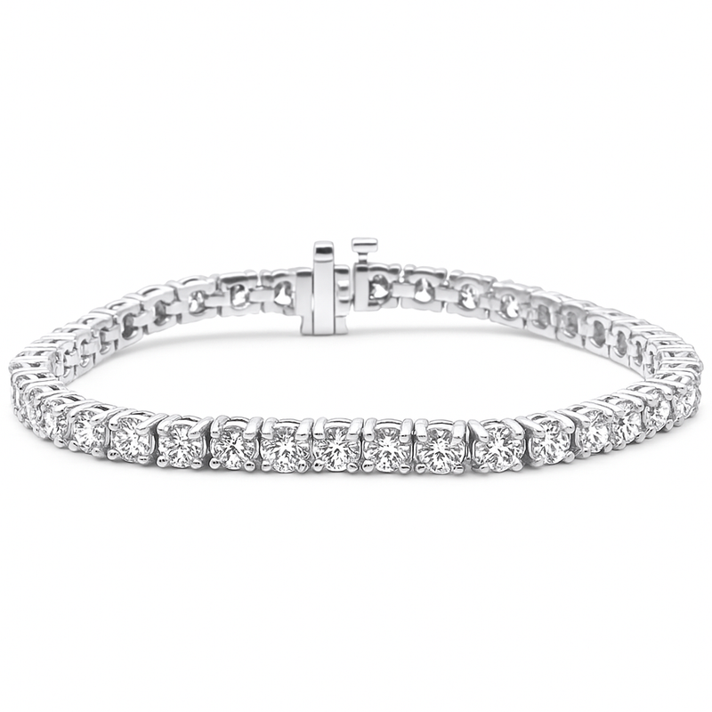 SPECIAL! 16.40ct G SI 14K White Gold Round Diamond Tennis Bracelet 7" Long