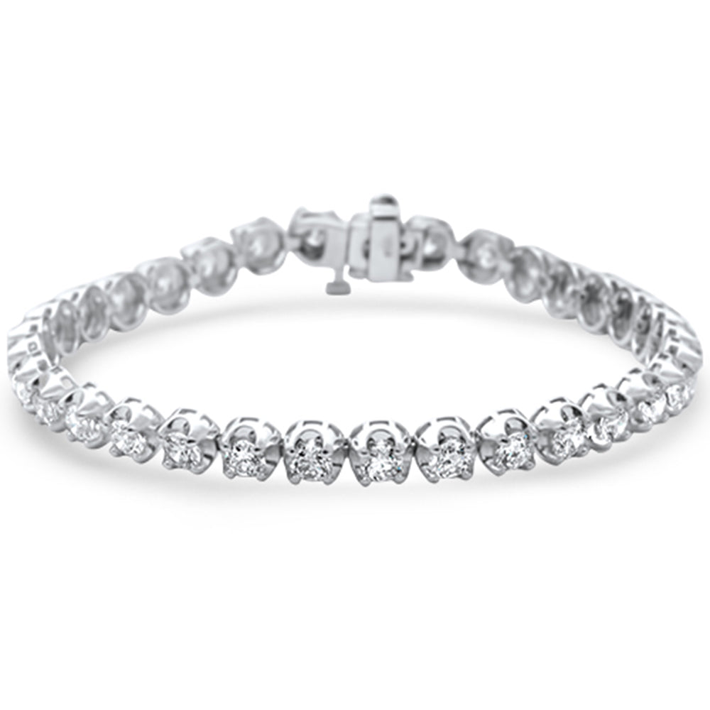 DIAMOND CLOSEOUT!  6.15ct G SI 14K White Gold Diamond Tennis Bracelet 7" Long