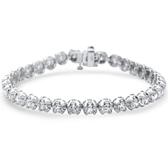 DIAMOND CLOSEOUT!  6.15ct G SI 14K White Gold Diamond Tennis Bracelet 7" Long