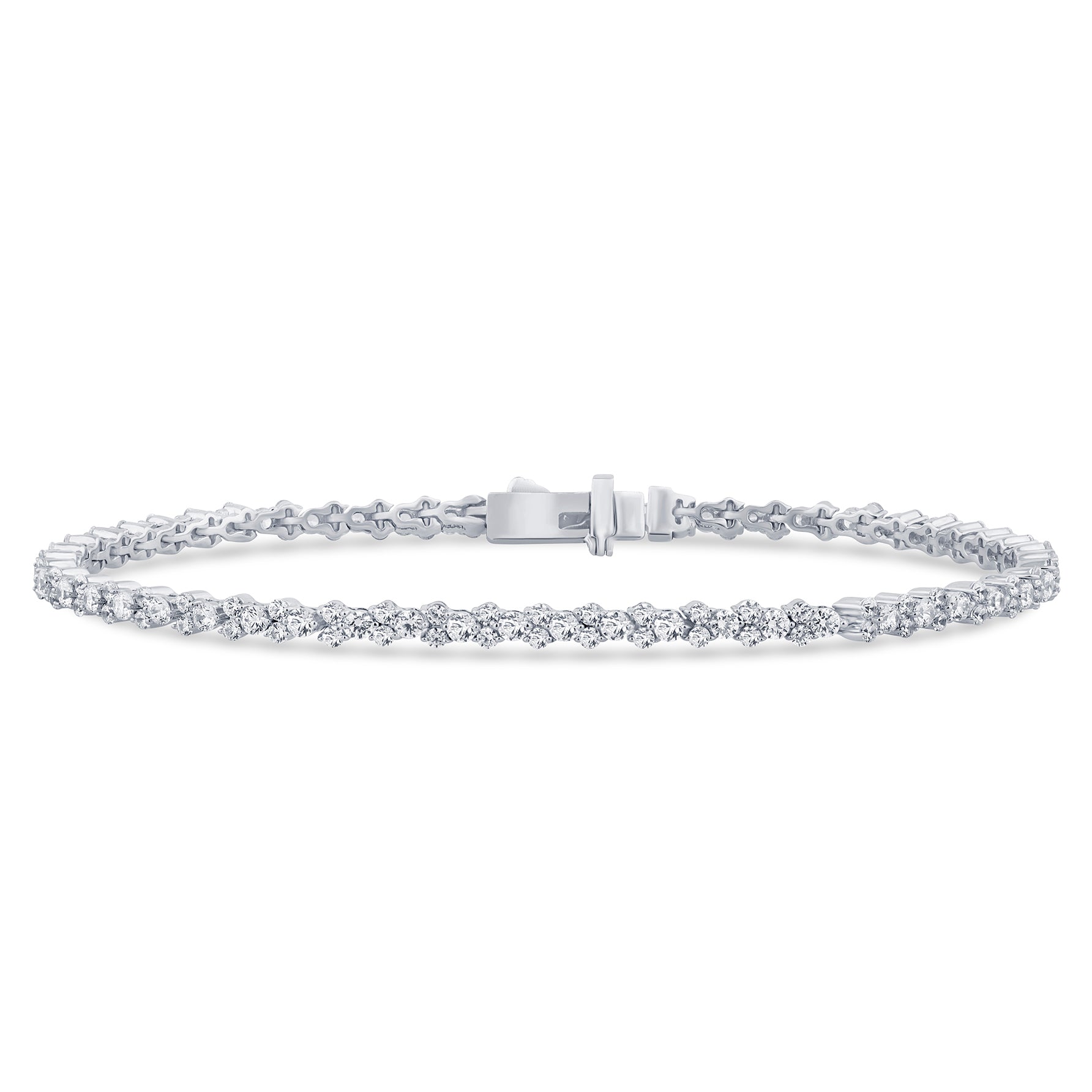 SPECIAL! 2.97ct G SI 14K White Gold Diamond Tennis Bracelet 7" Long