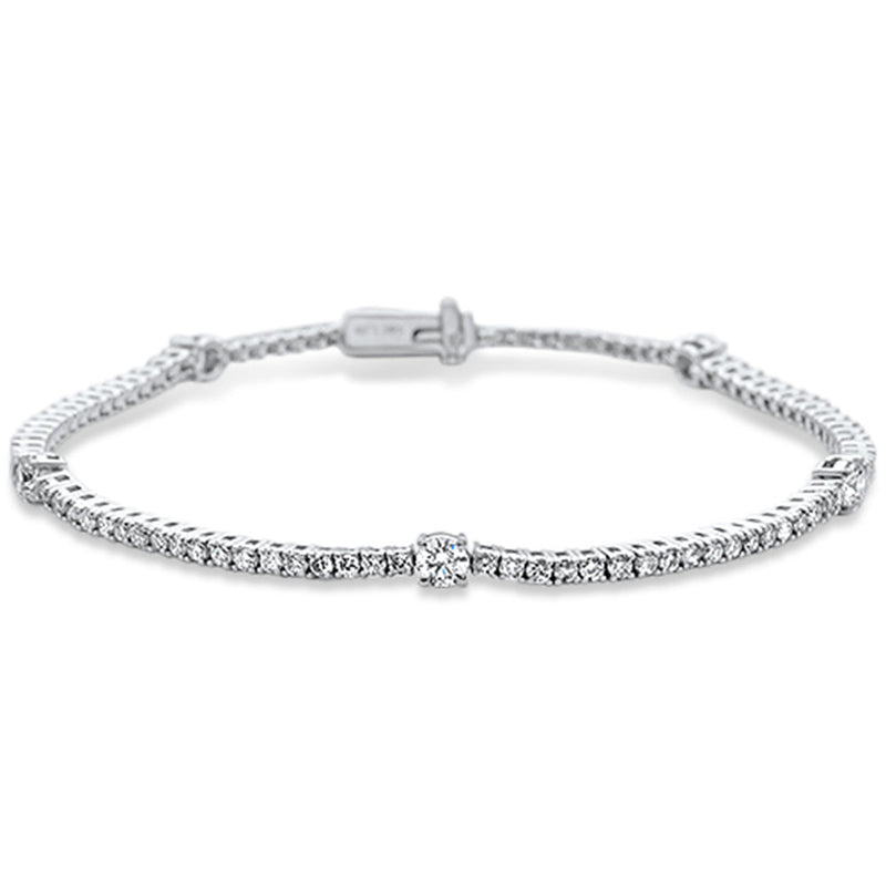 SPECIAL! 2.43ct  G SI 14K White Gold  Diamond Tennis Bracelet  7" Long