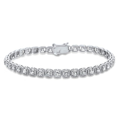 DIAMOND CLOSEOUT!  2.78ct G SI 14K White Gold Round Diamond Tennis Bracelet 7" Long