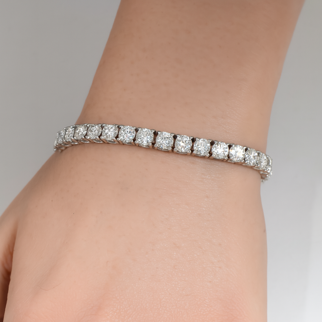 SPECIAL! 15.01ct 14KT White Gold Diamond Tennis Bracelet 7"