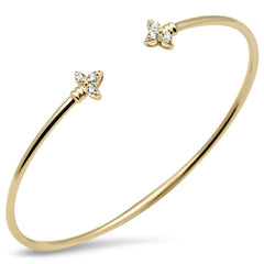 SPECIAL! .15ct G SI 14K Yellow Gold Diamond Flexible Open Bangle Bracelet