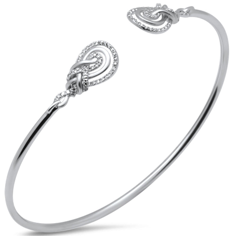 SPECIAL! .33ct G SI 14K White Gold Diamond Flexible Open Bangle Bracelet