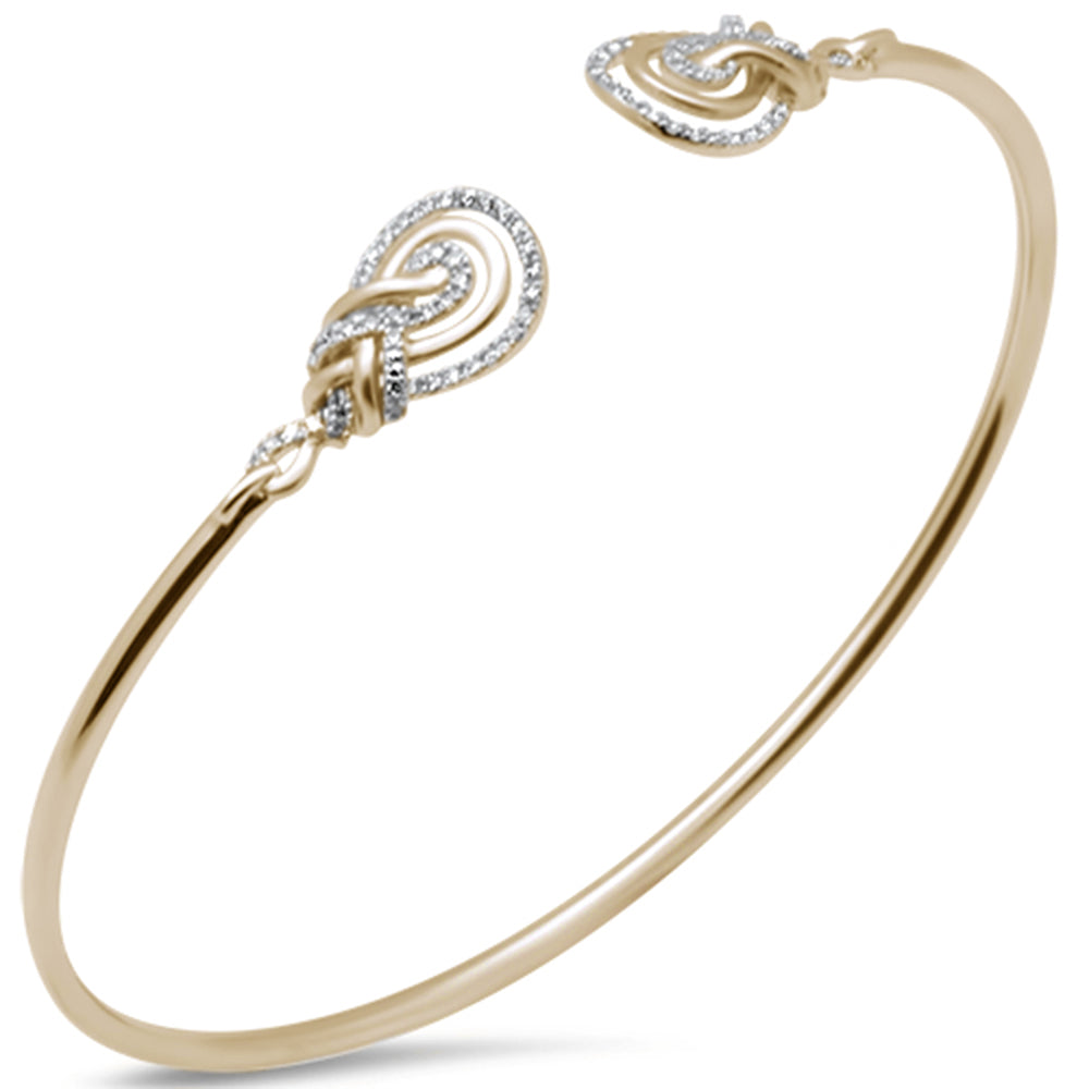 SPECIAL! .33ct G SI 14K Yellow Gold Diamond Flexible Open Bangle Bracelet