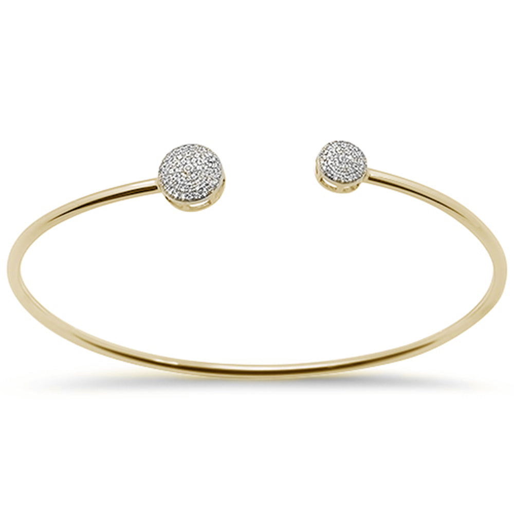 SPECIAL! .19ct 14kt Yellow Gold Flexible Open Bangle Bracelet