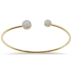 SPECIAL! .19ct 14kt Yellow Gold Flexible Open Bangle Bracelet