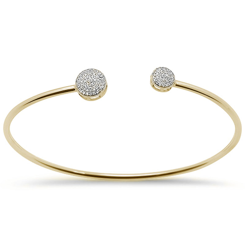 SPECIAL! .19ct 14kt Yellow Gold Flexible Open Bangle Bracelet