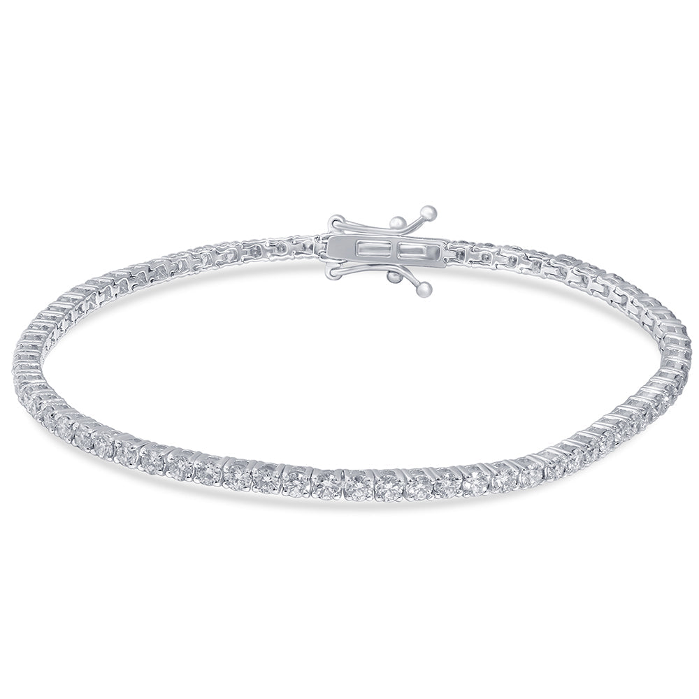 SPECIAL! 3.02ct 14KT White Gold Diamond Tennis Bracelet 7"