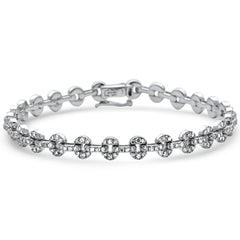 SPECIAL!2.08ct G SI 14K White Gold Diamond Link Bracelet 7" Long