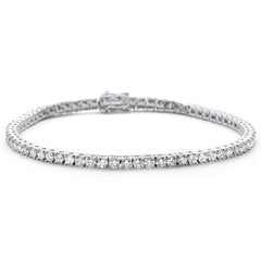 SPECIAL! 3.82ct 14KT White Gold Diamond Tennis Bracelet 7"