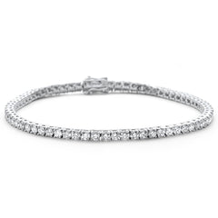 SPECIAL! 3.16ct 14KT White Gold Diamond Tennis Bracelet 7"