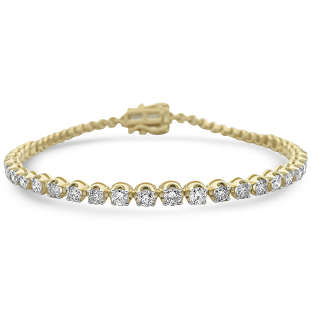 SPECIAL!3.01ct G SI 14K Yellow Gold Diamond Graduated Style Tennis Bracelet 7" Long