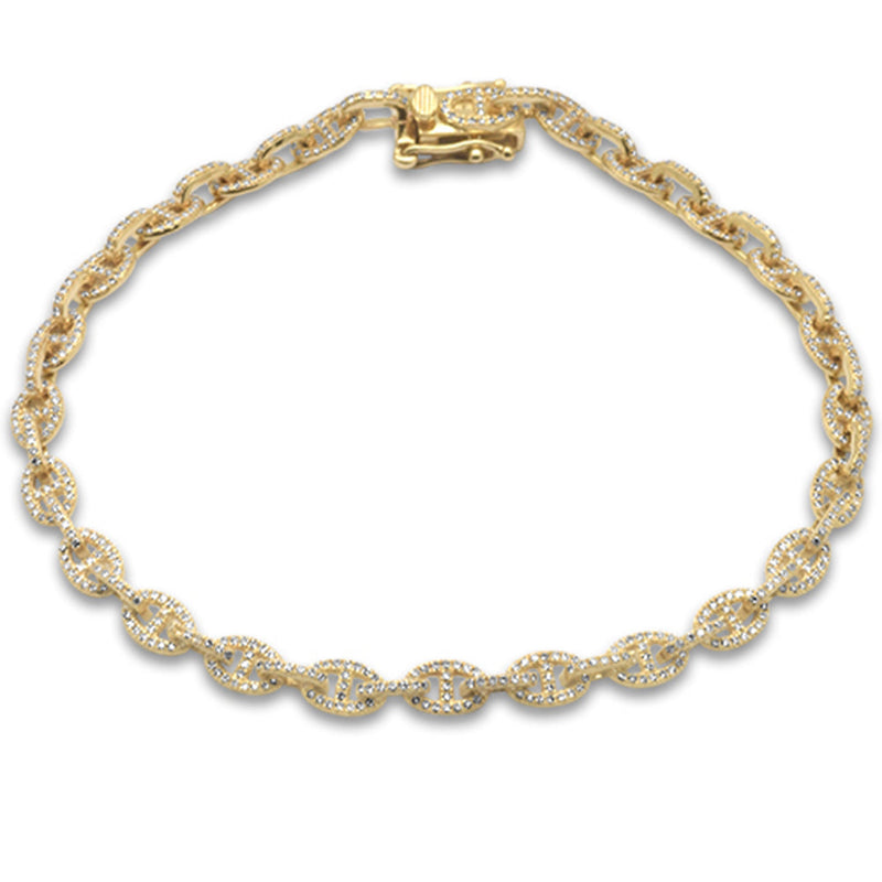 SPECIAL! 1.21ct G SI 14K Yellow Gold Diamond Link Bracelet 8" Long