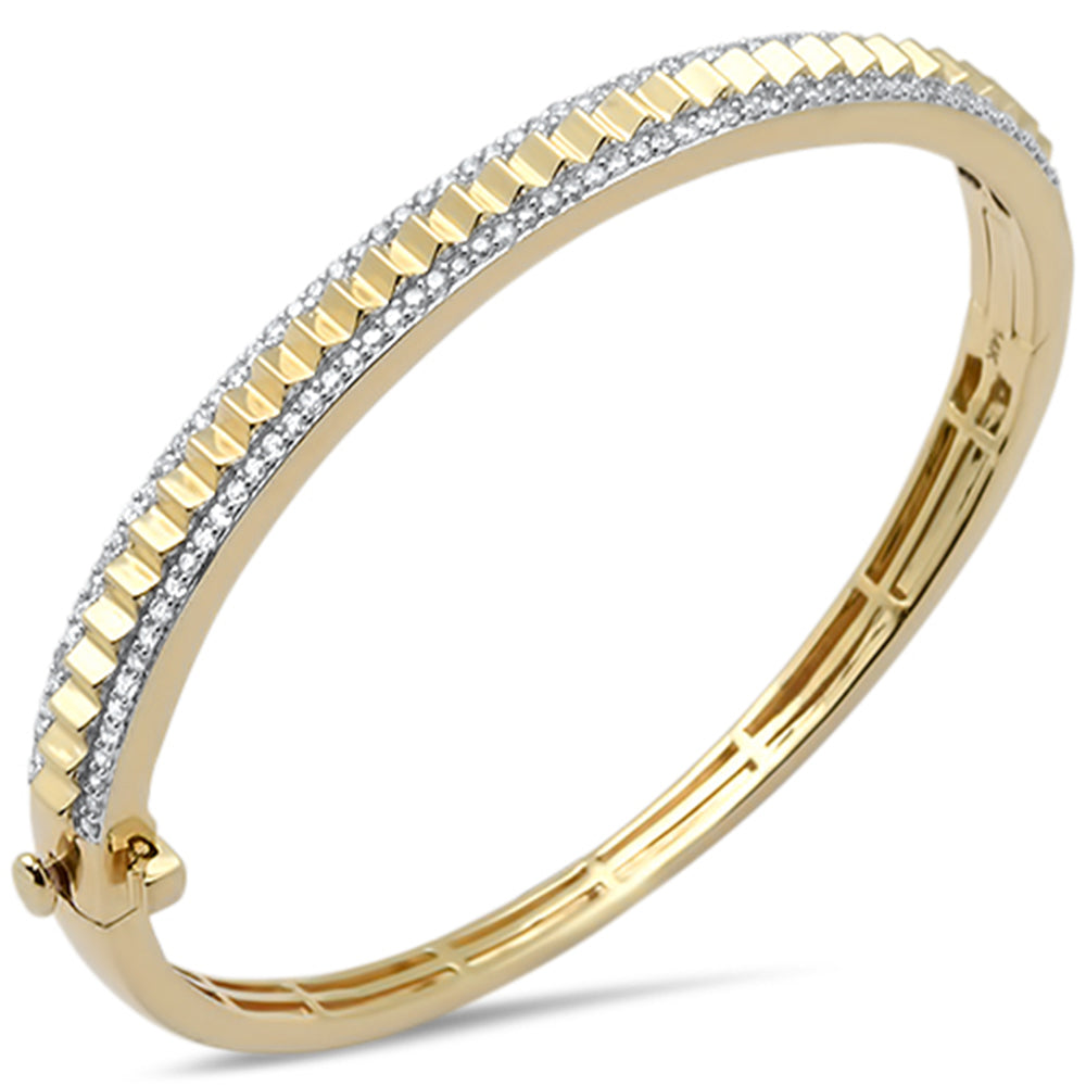 SPECIAL! 1.05ct G SI 14K Yellow Gold Diamond Bangle Bracelet