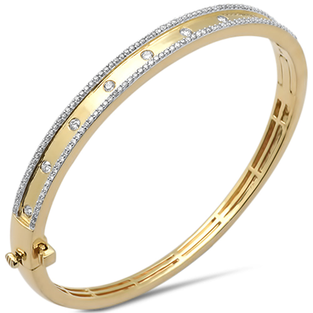 SPECIAL! 1.00ct G SI 14K Yellow Gold Diamond Bangle Bracelet
