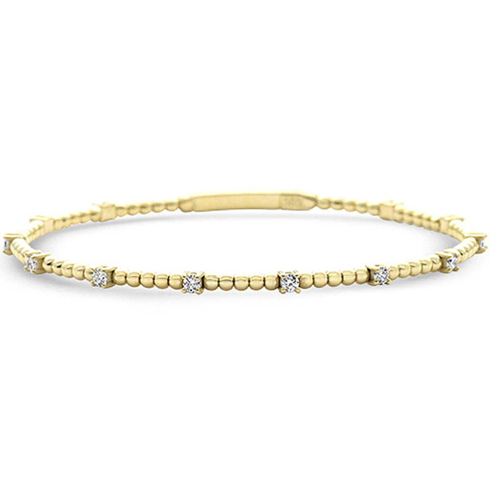 SPECIAL!.70ct G SI 14K Yellow Gold Diamond Flexible Beaded Bracelet
