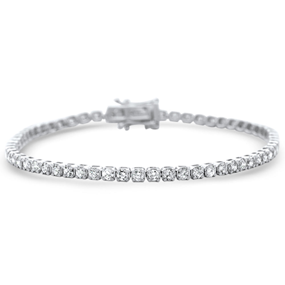 SPECIAL!3.00ct G SI 14K White Gold Round Diamond Tennis Bracelet 7" Long
