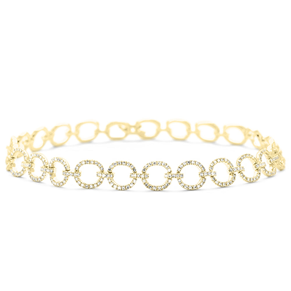 SPECIAL! 1.27ct G SI 14K Yellow Gold Round Diamond Link Bracelet 7" Long