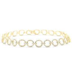 SPECIAL! 1.27ct G SI 14K Yellow Gold Round Diamond Link Bracelet 7" Long