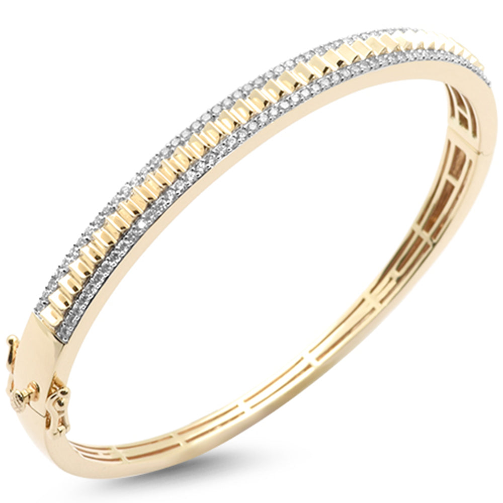SPECIAL!.97ct G SI 14K Yellow Gold Diamond Bangle Bracelet