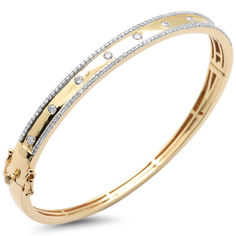 SPECIAL!.96ct G SI 14K Yellow Gold Diamond Bangle Bracelet