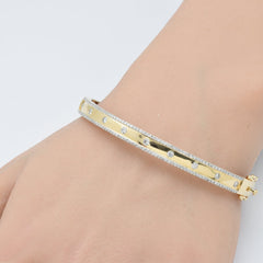 SPECIAL!.96ct G SI 14K Yellow Gold Diamond Bangle Bracelet