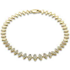 SPECIAL!.77ct G SI 14K Yellow Gold Marquise Shape Diamond Bracelet 7"
