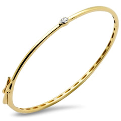 SPECIAL! .14ct G SI 14K Yellow Gold Pear Cut Diamond Bangle Bracelet