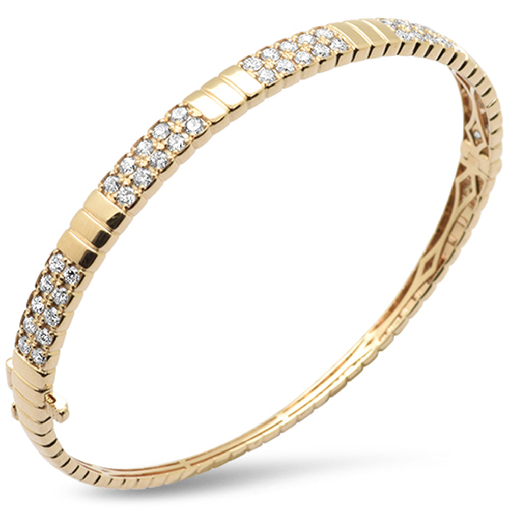 SPECIAL! 1.96ct G SI 14K Yellow Gold Diamond Bangle Bracelet
