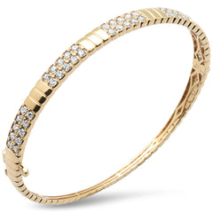 SPECIAL! 1.96ct G SI 14K Yellow Gold Diamond Bangle Bracelet