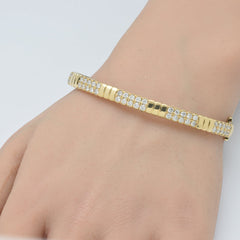 SPECIAL! 1.96ct G SI 14K Yellow Gold Diamond Bangle Bracelet