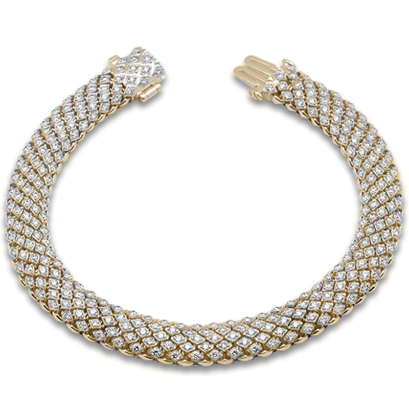 SPECIAL! 2.96ct G SI 14K Yellow Gold Unique Diamond Bracelet 7" Long