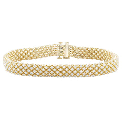 SPECIAL! 2.96ct G SI 14K Yellow Gold Unique Diamond Bracelet 7" Long