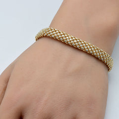 SPECIAL! 2.96ct G SI 14K Yellow Gold Unique Diamond Bracelet 7" Long