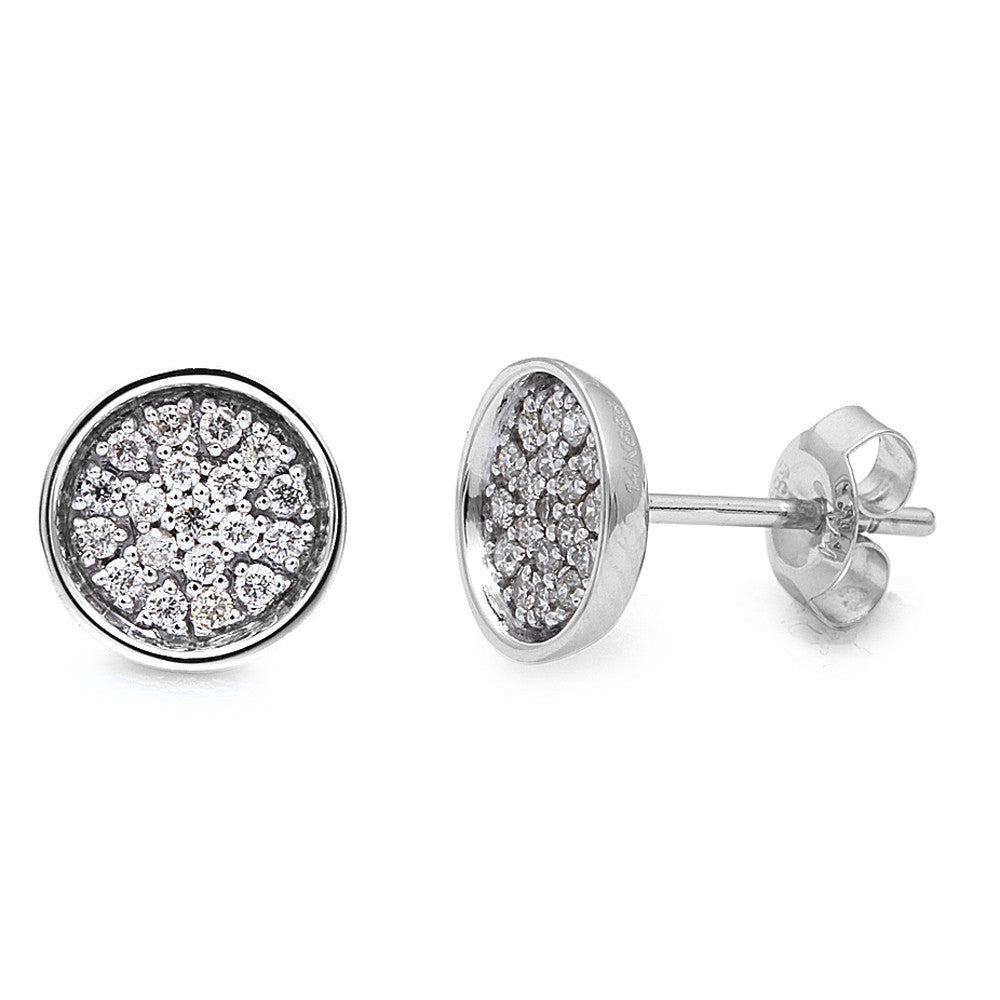 DIAMOND CLOSEOUT!  .25ct Round Diamond Stud Earrings 14kt White gold