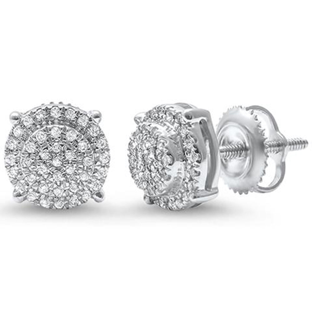 DIAMOND CLOSEOUT!  .17ct G SI 14kt White Gold Round Diamond Cluster Stud Earrings