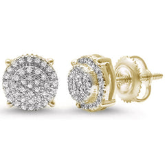 DIAMOND CLOSEOUT!  .17ct G SI 14kt Yellow Gold Round Diamond Cluster Stud Earrings