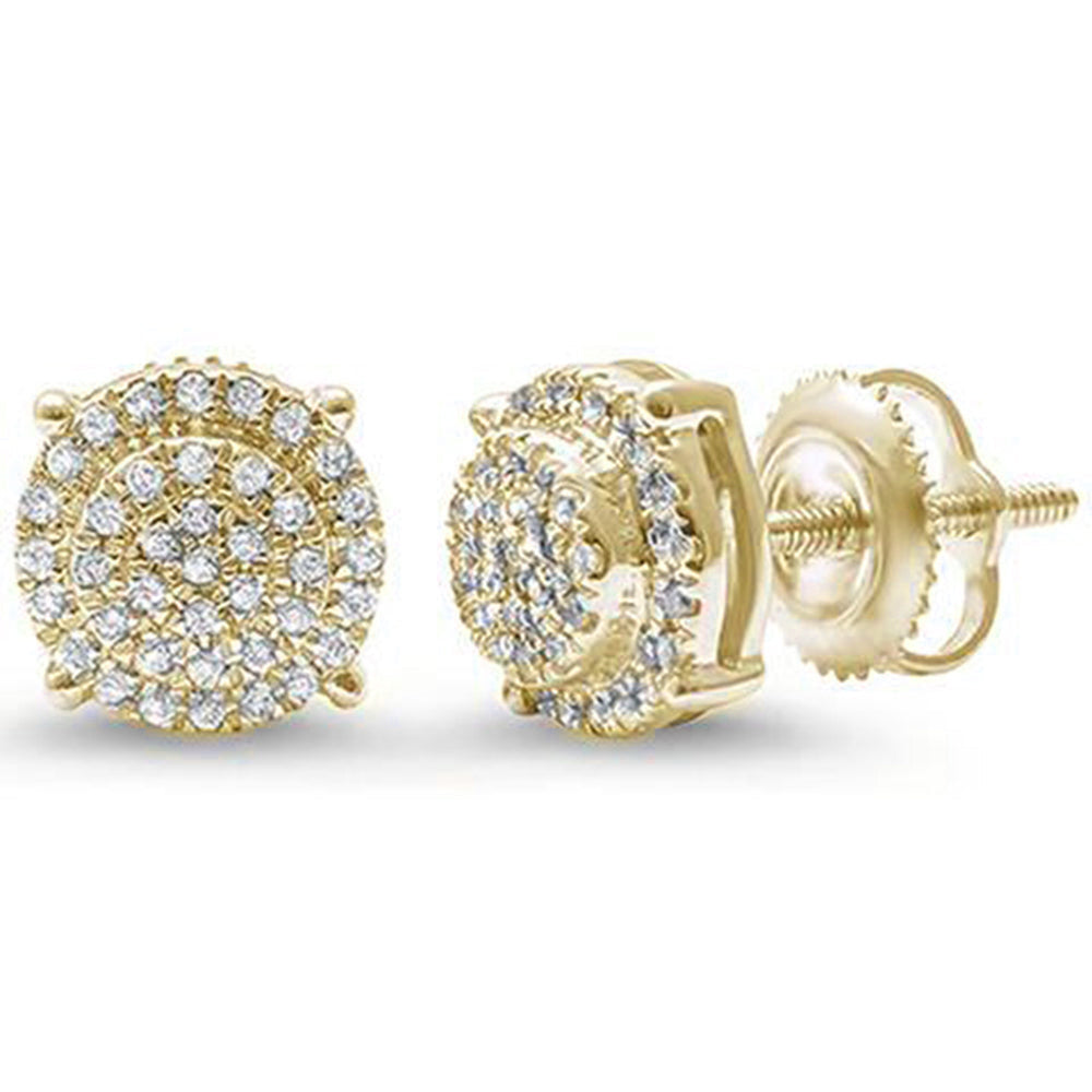 DIAMOND CLOSEOUT! .16ct G SI 10kt Yellow Gold Round Diamond Cluster Stud Earrings