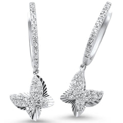 DIAMOND CLOSEOUT! .35ct 14k White Gold Diamond Butterfly Earrings